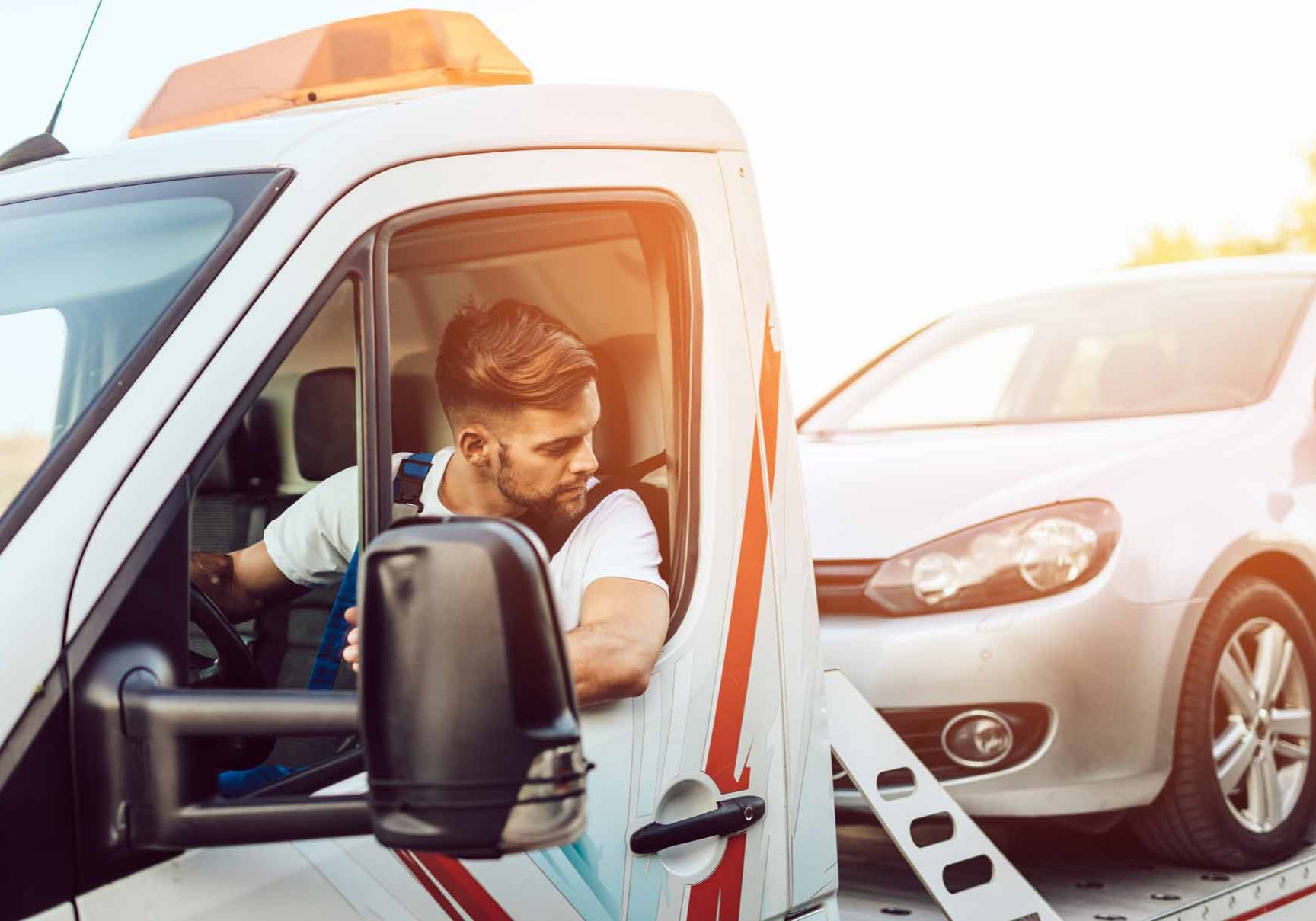 Car Towing Service Truck
